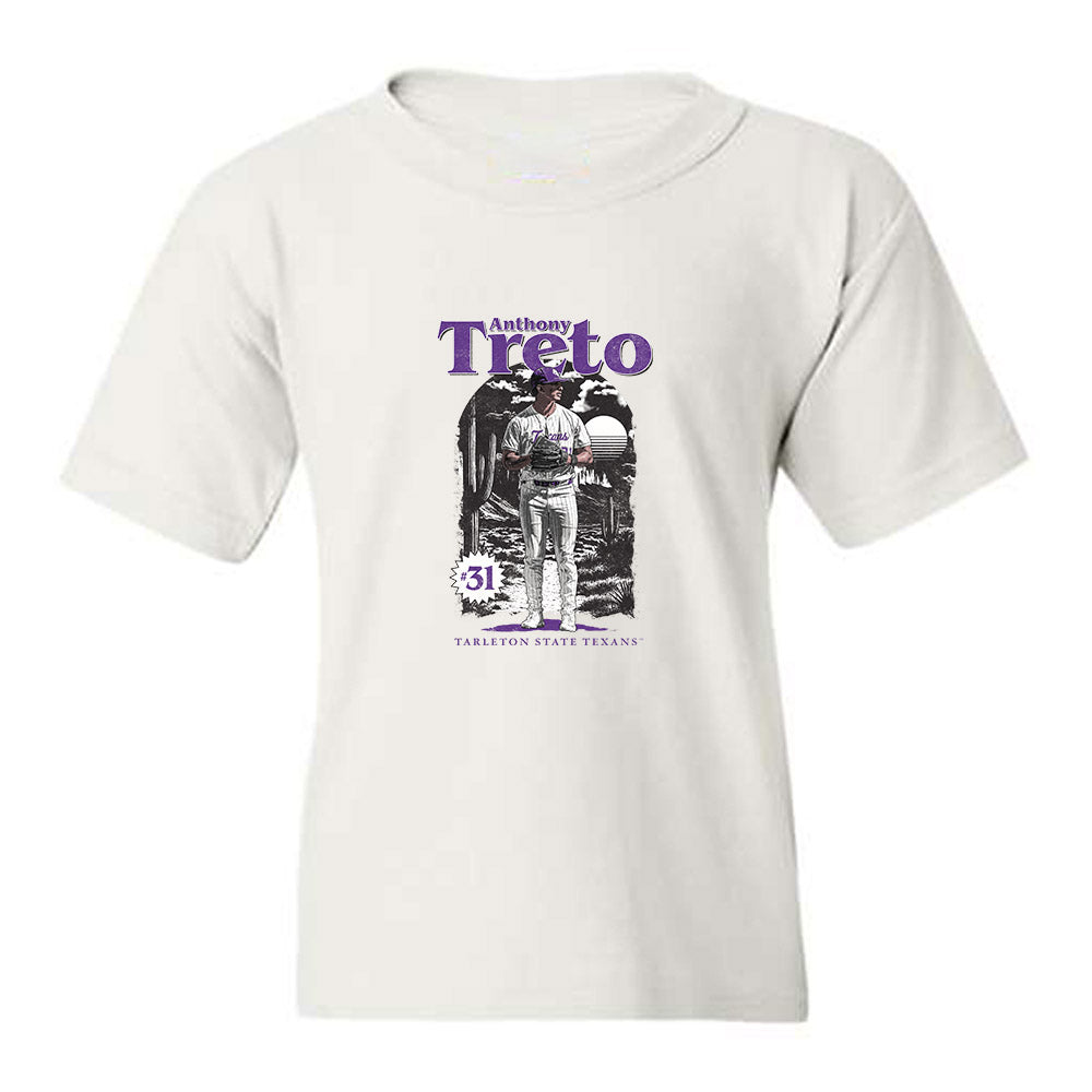 Tarleton State - NCAA Baseball : Anthony Treto - Collage Youth T-Shirt-0