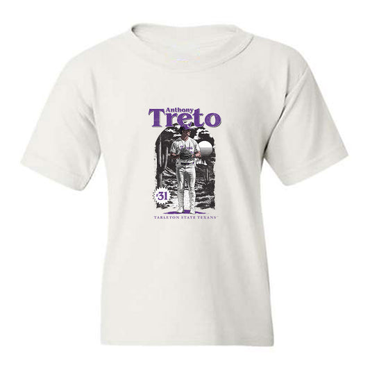 Tarleton State - NCAA Baseball : Anthony Treto - Collage Youth T-Shirt-0