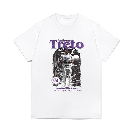 Tarleton State - NCAA Baseball : Anthony Treto - Collage Comfort Colors T-Shirt-0