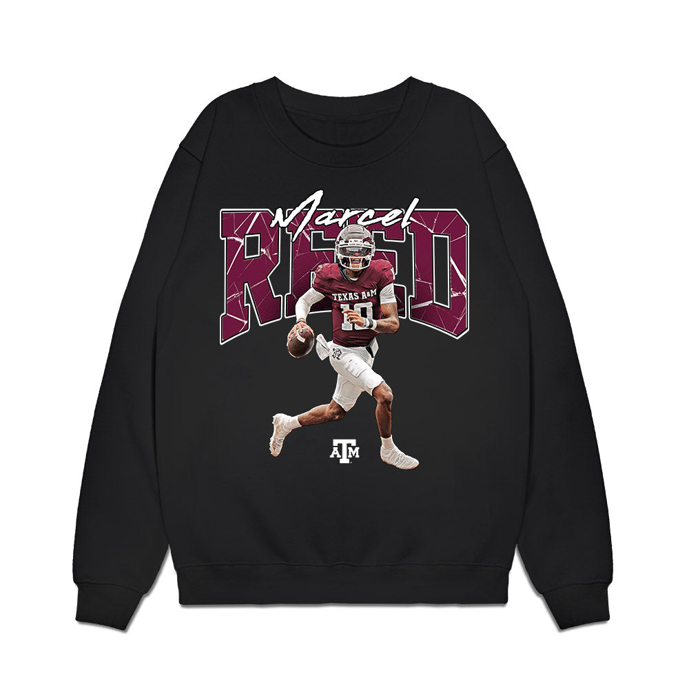Texas A&M - NCAA Football : Marcel Reed - Collage Premium Crewneck Sweatshirt-0