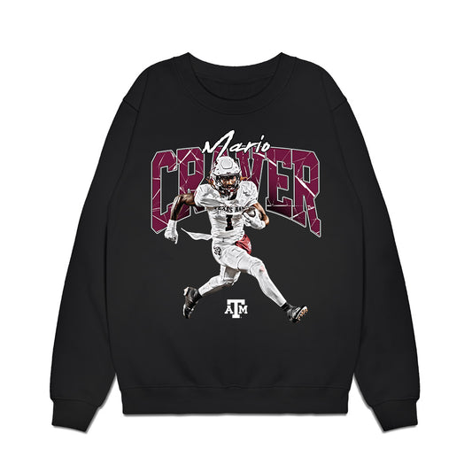 Texas A&M - NCAA Football : Mario Craver - Collage Premium Crewneck Sweatshirt-0