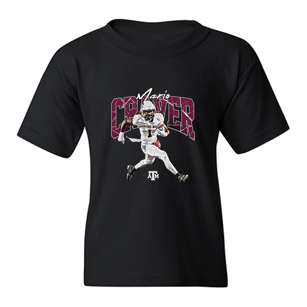 Texas A&M - NCAA Football : Mario Craver - Collage Youth T-Shirt-0