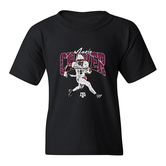 Texas A&M - NCAA Football : Mario Craver - Collage Youth T-Shirt-0