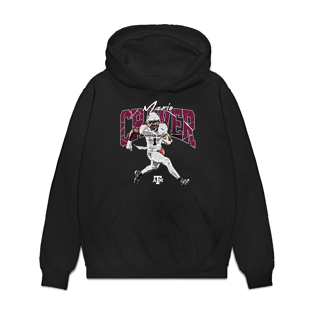Texas A&M - NCAA Football : Mario Craver - Collage Premium Hooded Sweatshirt-0