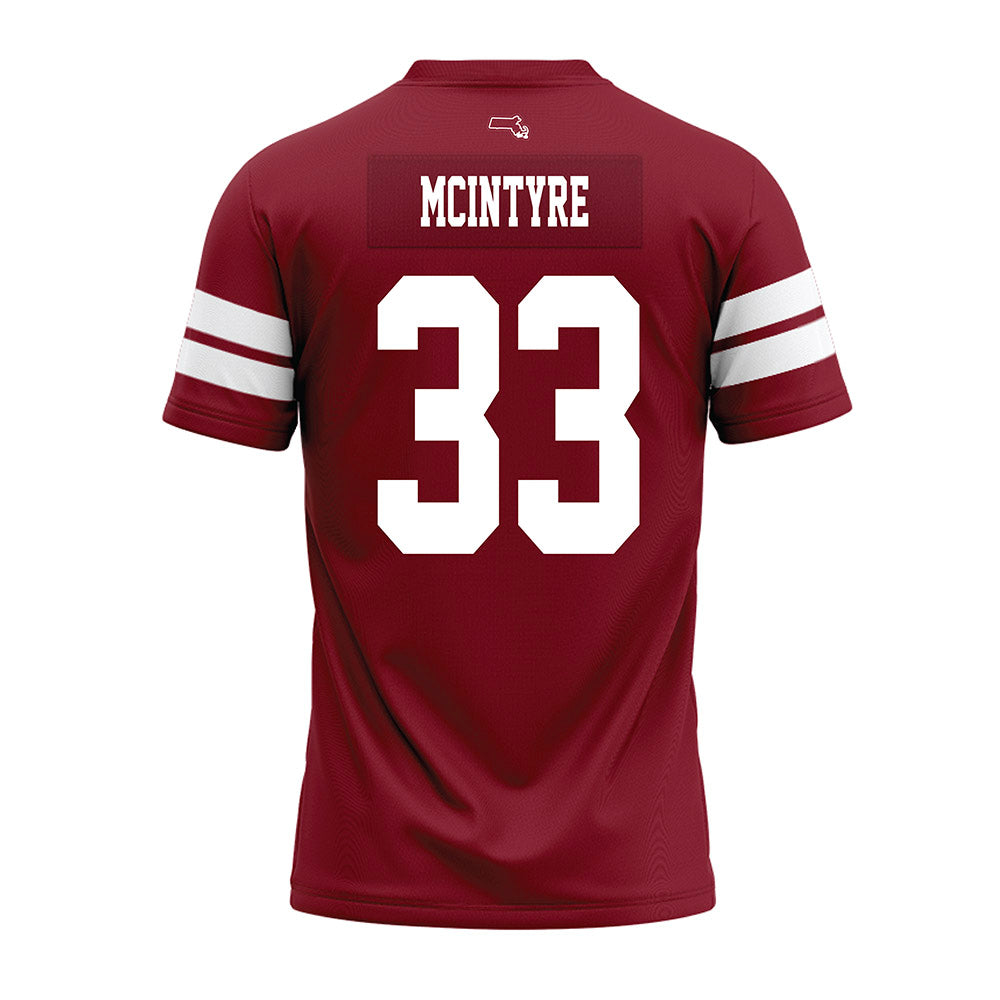 UMass - NCAA Football : Seamus McIntyre - 2026 Burgundy Premium Football Jersey-1