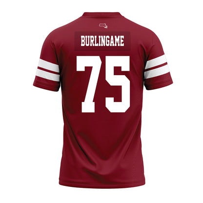 UMass - NCAA Football : Tanner Burlingame - 2026 Burgundy Premium Football Jersey-1