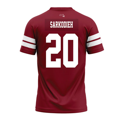 UMass - NCAA Football : Keith Sarkodieh - 2026 Burgundy Premium Football Jersey-1