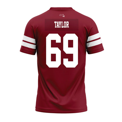 UMass - NCAA Football : Brock Taylor - 2026 Burgundy Premium Football Jersey-1