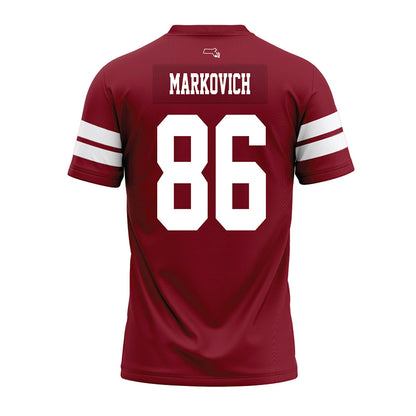 UMass - NCAA Football : Jax Markovich - 2026 Burgundy Premium Football Jersey-1