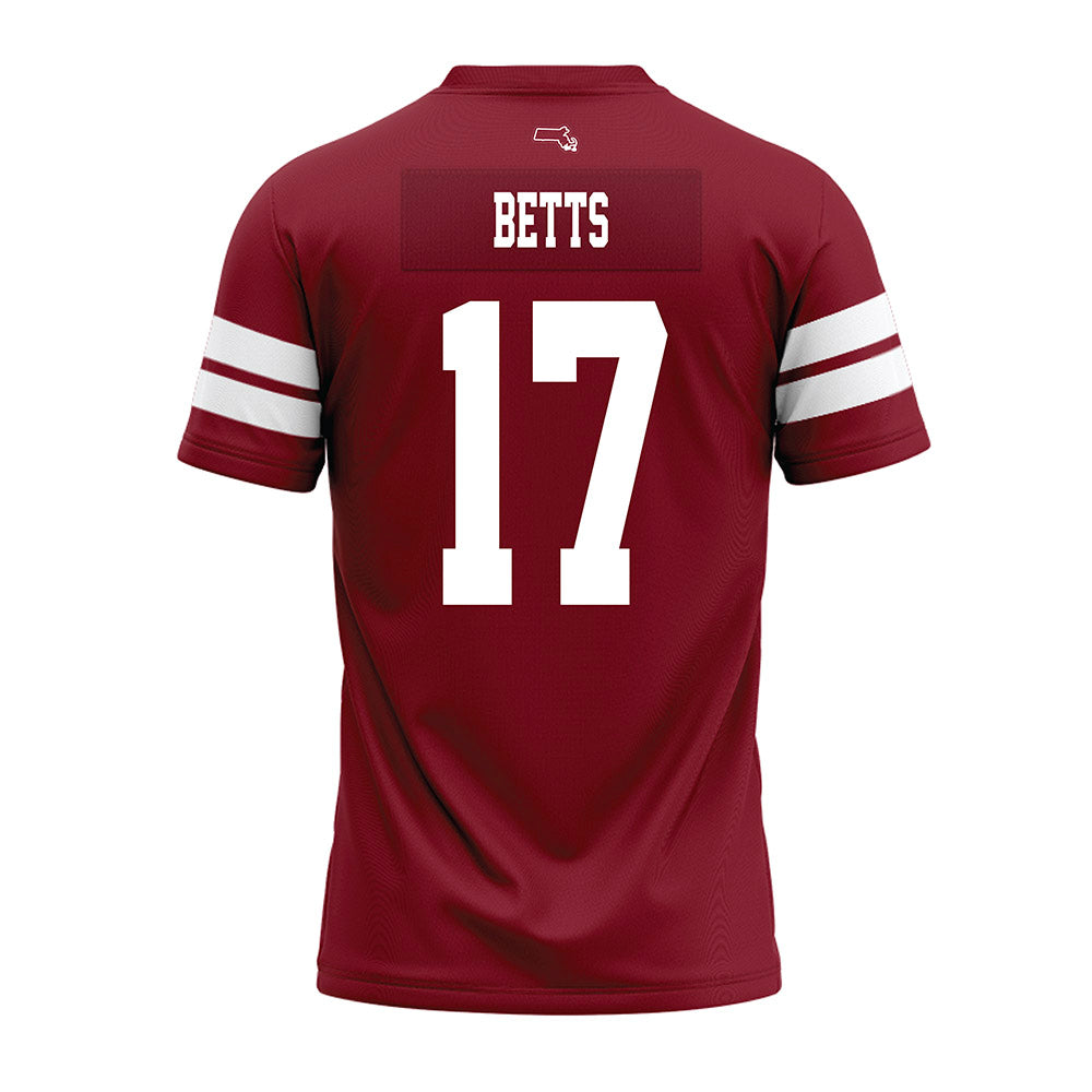 UMass - NCAA Football : Zachary Betts - 2026 Burgundy Premium Football Jersey-1