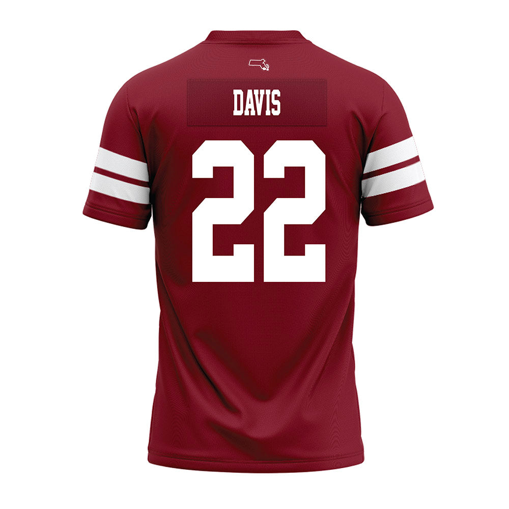 UMass - NCAA Football : Tk Davis - 2026 Burgundy Premium Football Jersey-1