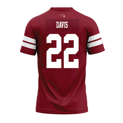 UMass - NCAA Football : Tk Davis - 2026 Burgundy Premium Football Jersey-1