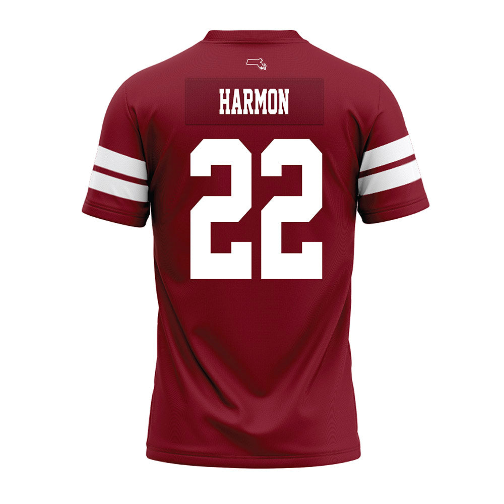 UMass - NCAA Football : Jahmad Harmon - 2026 Burgundy Premium Football Jersey-1