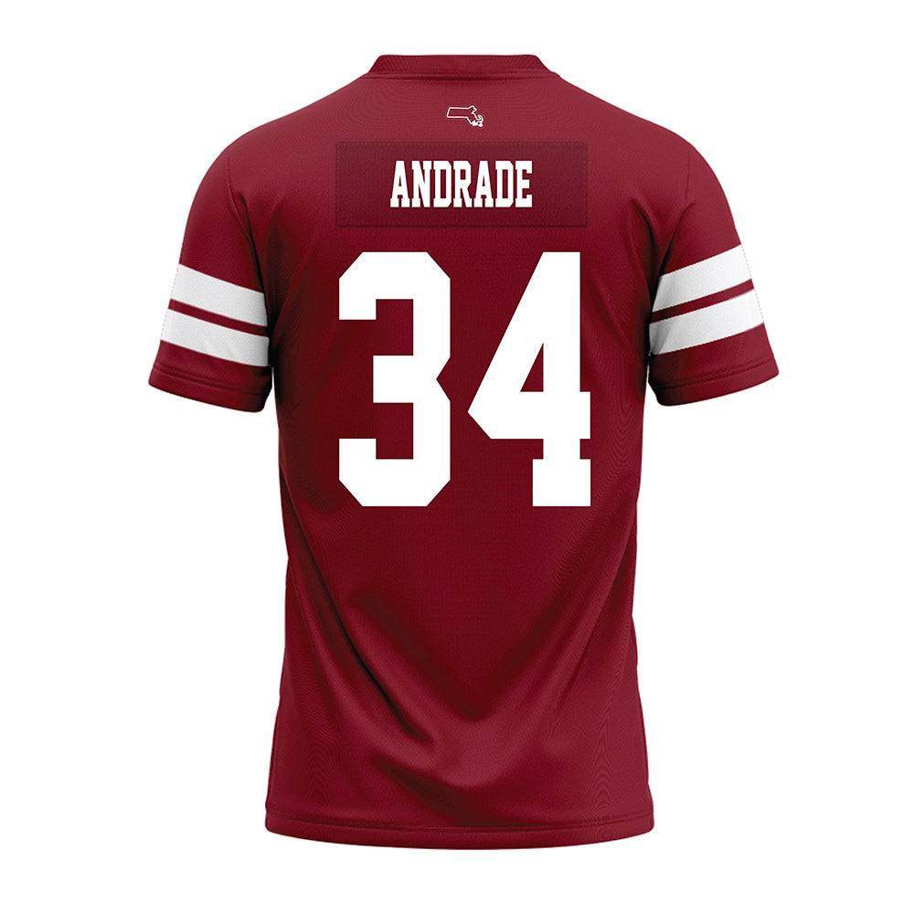 UMass - NCAA Football : Payton Andrade - 2026 Burgundy Premium Football Jersey-1