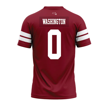 UMass - NCAA Football : Jordan Washington - 2026 Burgundy Premium Football Jersey-1