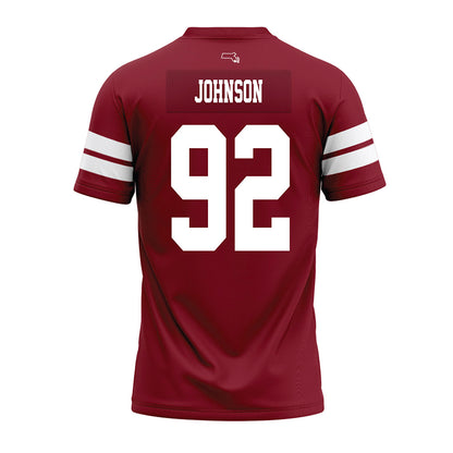 UMass - NCAA Football : Romando Johnson - 2026 Burgundy Premium Football Jersey-1