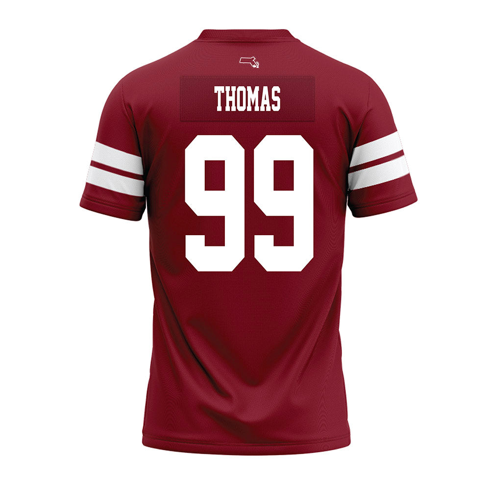 UMass - NCAA Football : Kamarion Thomas - 2026 Burgundy Premium Football Jersey-1
