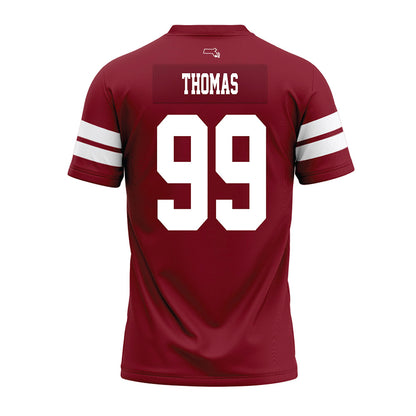 UMass - NCAA Football : Kamarion Thomas - 2026 Burgundy Premium Football Jersey-1