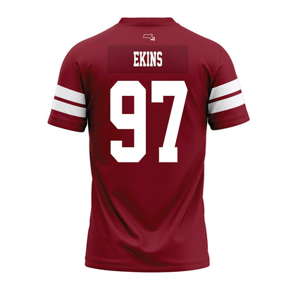 UMass - NCAA Football : Robert Ekins - 2026 Burgundy Premium Football Jersey-1