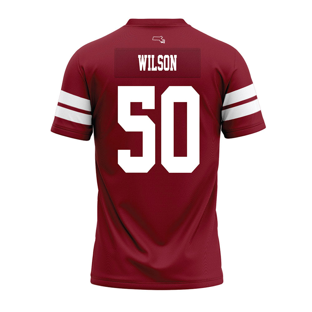 UMass - NCAA Football : Gavin Wilson - 2026 Burgundy Premium Football Jersey-1
