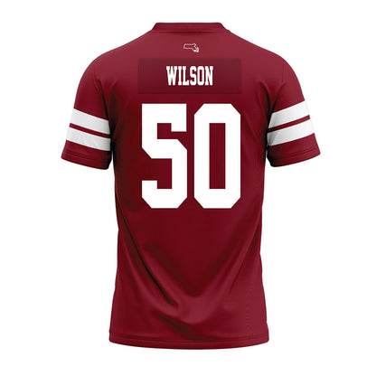 UMass - NCAA Football : Gavin Wilson - 2026 Burgundy Premium Football Jersey-1