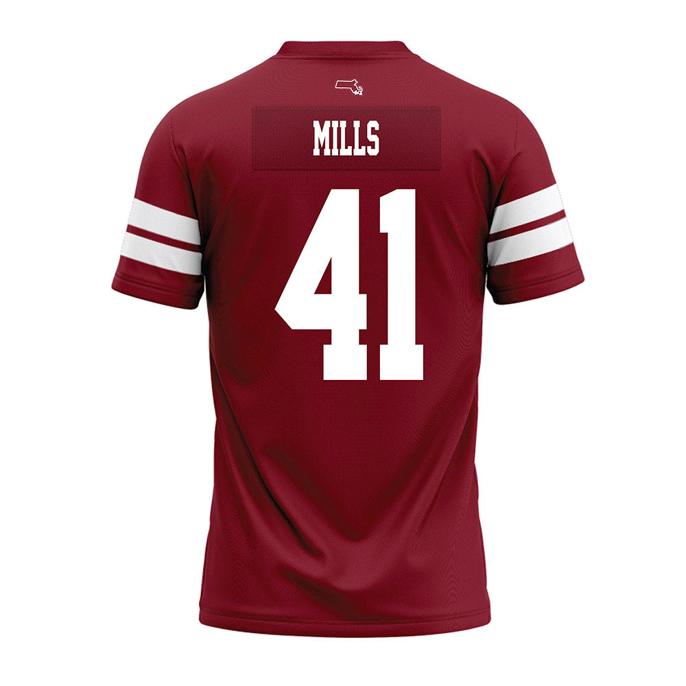 UMass - NCAA Football : Grant Mills - 2026 Burgundy Premium Football Jersey-1