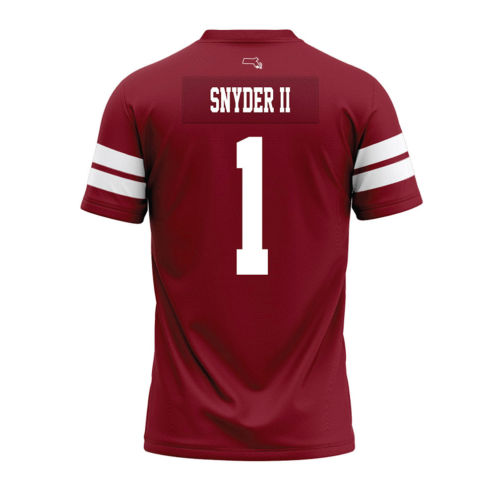 UMass - NCAA Football : Dd Snyder II - 2026 Burgundy Premium Football Jersey-1