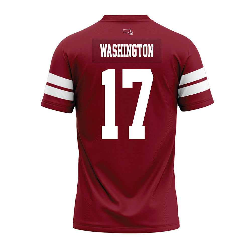 UMass - NCAA Football : Jerry Washington - 2026 Burgundy Premium Football Jersey-1