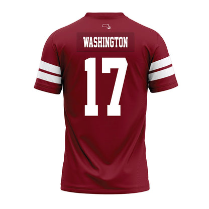 UMass - NCAA Football : Jerry Washington - 2026 Burgundy Premium Football Jersey-1