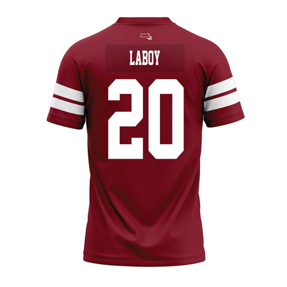 UMass - NCAA Football : Ricardo Laboy - 2026 Burgundy Premium Football Jersey-1