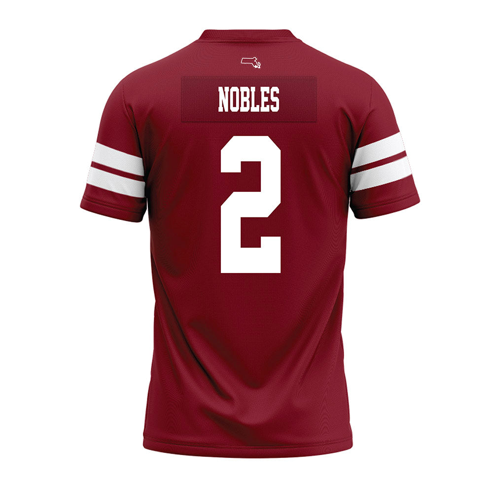UMass - NCAA Football : Joshua Nobles - 2026 Burgundy Premium Football Jersey-1
