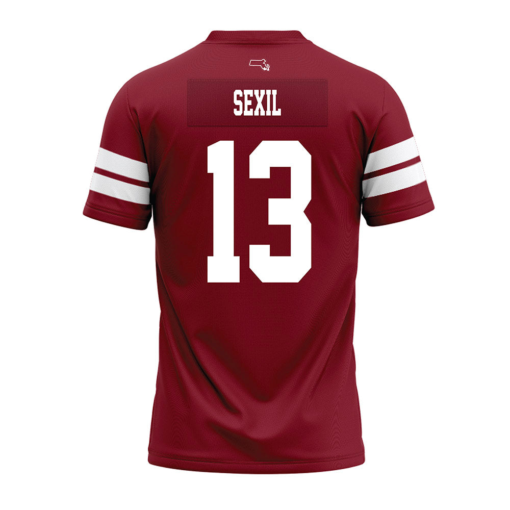 UMass - NCAA Football : Raheim Sexil - 2026 Burgundy Premium Football Jersey-1