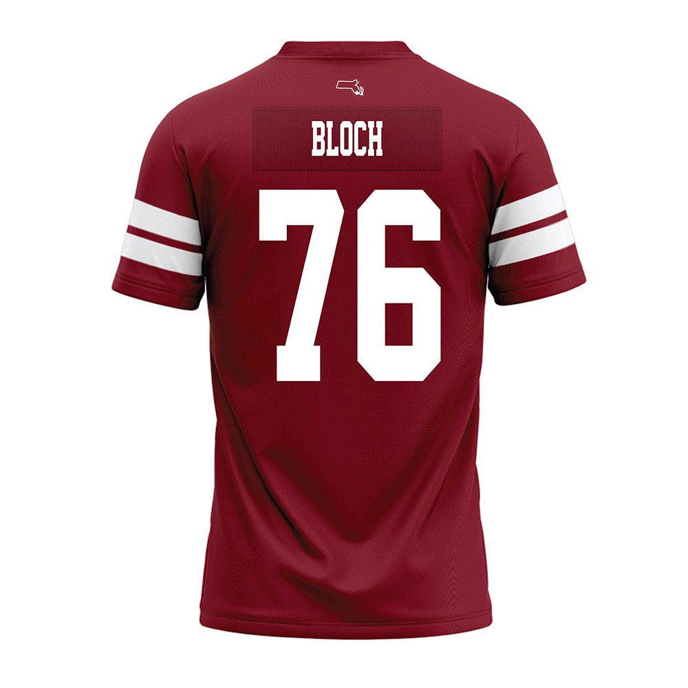 UMass - NCAA Football : Riley Bloch - 2026 Burgundy Premium Football Jersey-1