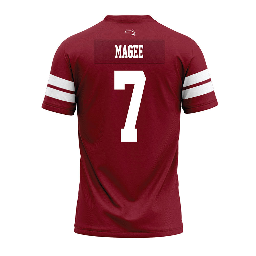 UMass - NCAA Football : TJ Magee - 2026 Burgundy Premium Football Jersey-1
