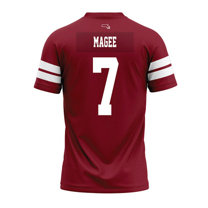 UMass - NCAA Football : TJ Magee - 2026 Burgundy Premium Football Jersey-1