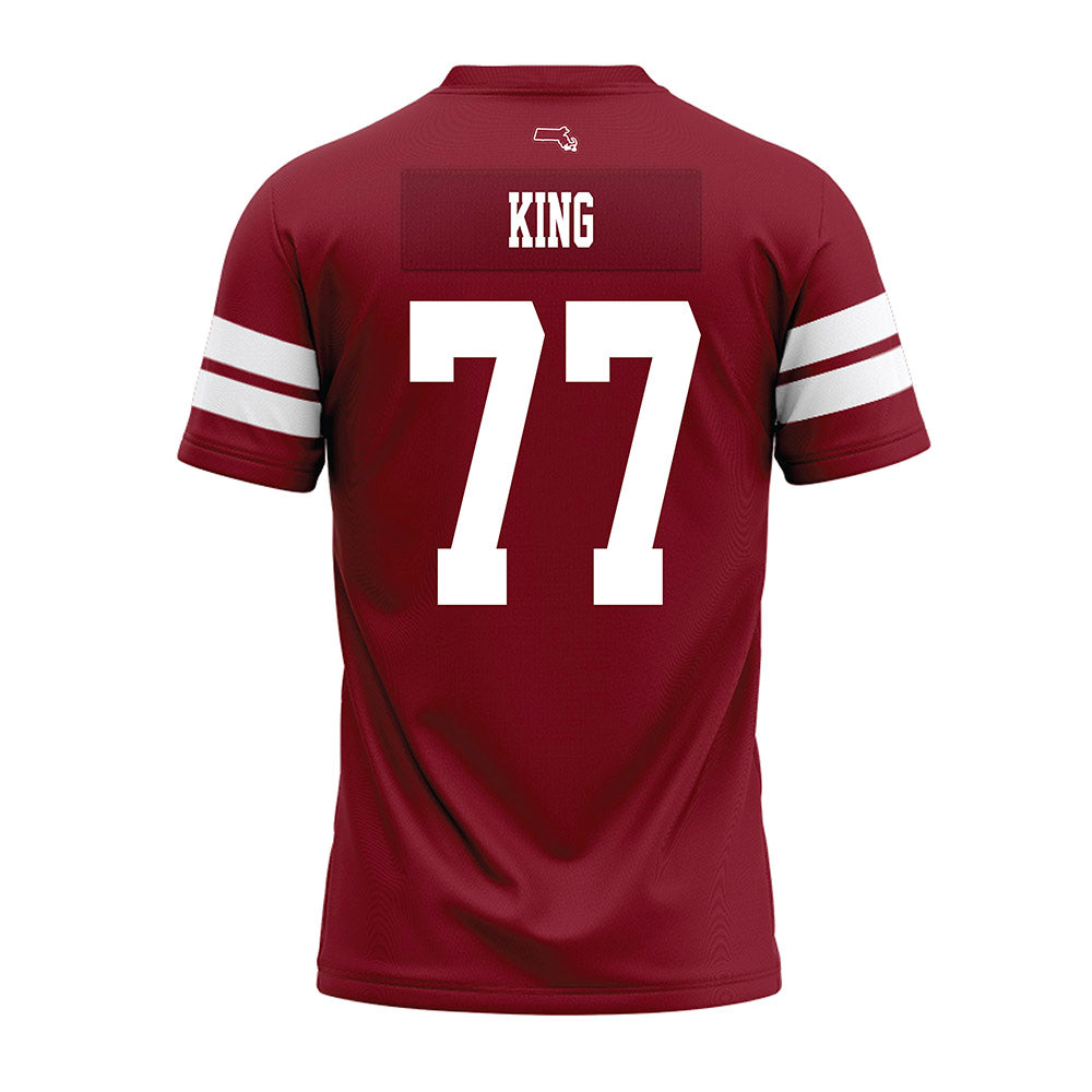 UMass - NCAA Football : Jaxon King - 2026 Burgundy Premium Football Jersey-1