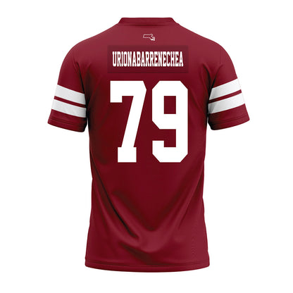 UMass - NCAA Football : Aitor Urionabarrenechea - 2026 Burgundy Premium Football Jersey-1
