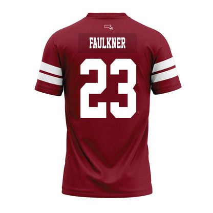 UMass - NCAA Football : Elijah Faulkner - 2026 Burgundy Premium Football Jersey-1