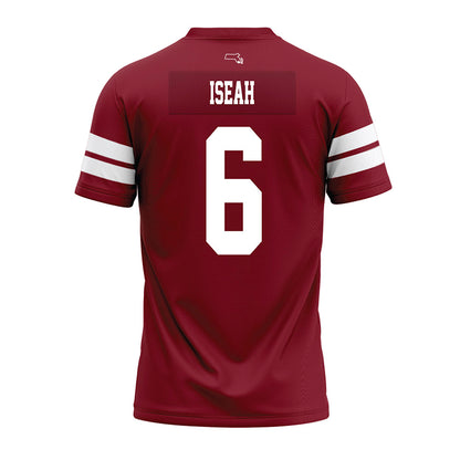 UMass - NCAA Football : Joshua Iseah - 2026 Burgundy Premium Football Jersey-1