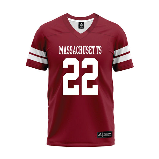 UMass - NCAA Football : Jahmad Harmon - 2026 Burgundy Premium Football Jersey-0