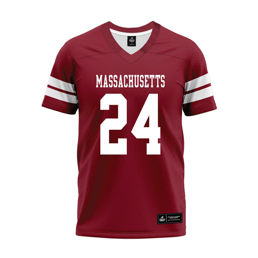 UMass - NCAA Football : Ted Mondesir - 2026 Burgundy Premium Football Jersey-0