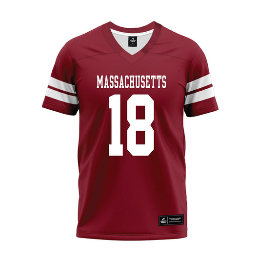 UMass - NCAA Football : Dinos Drossos - 2026 Burgundy Premium Football Jersey-0
