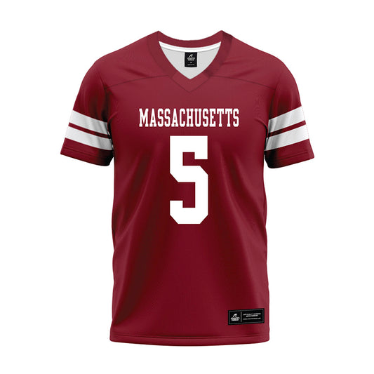 UMass - NCAA Football : Tyler Martin - 2026 Burgundy Premium Football Jersey-0