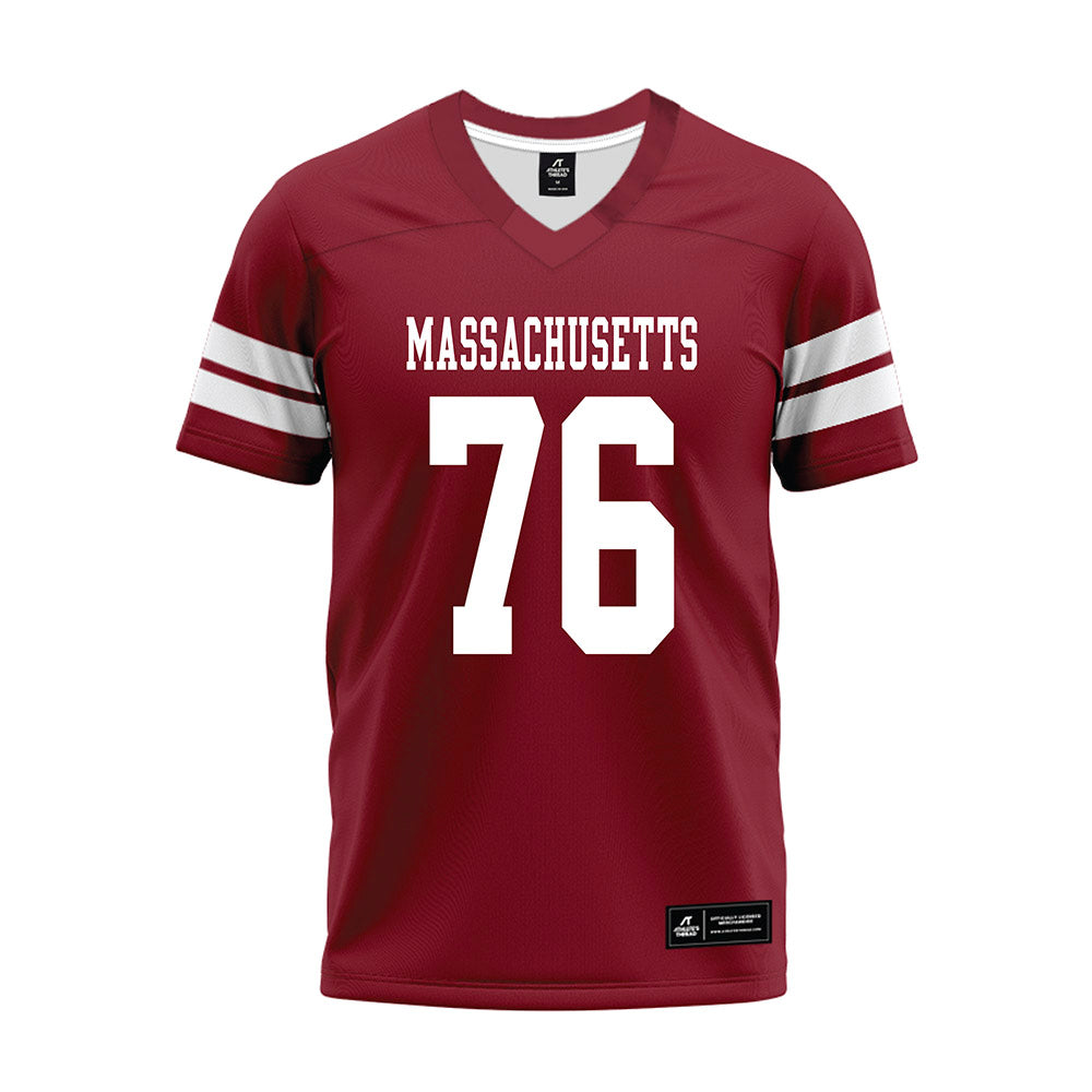 UMass - NCAA Football : Riley Bloch - 2026 Burgundy Premium Football Jersey-0