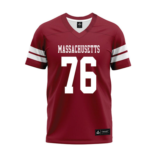 UMass - NCAA Football : Riley Bloch - 2026 Burgundy Premium Football Jersey-0