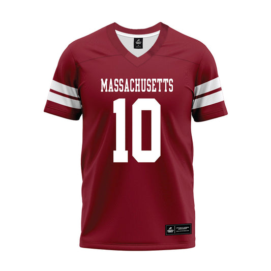 UMass - NCAA Football : T.Y. Harding - 2026 Burgundy Premium Football Jersey-0