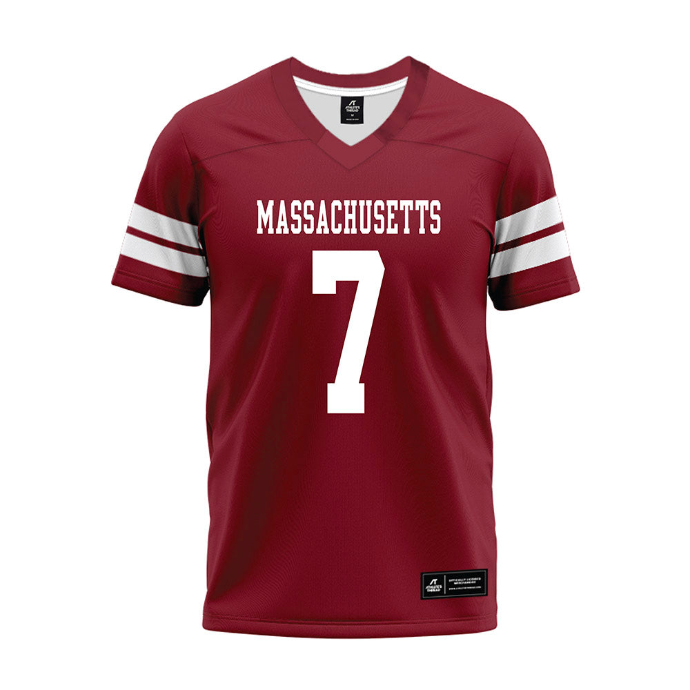 UMass - NCAA Football : TJ Magee - 2026 Burgundy Premium Football Jersey-0