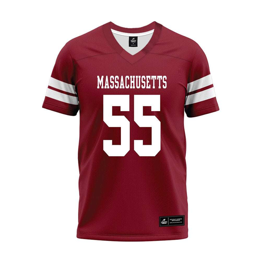 UMass - NCAA Football : Zakar Morris - 2026 Burgundy Premium Football Jersey-0