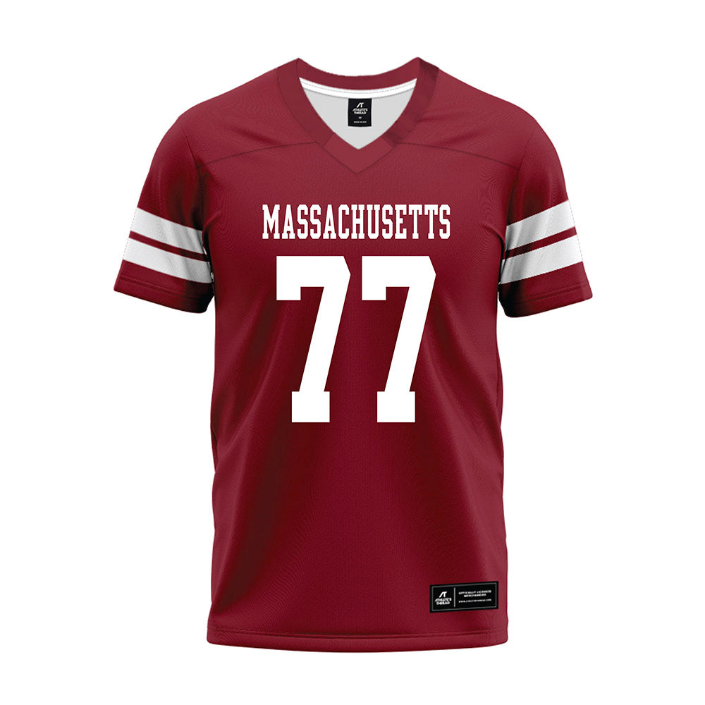 UMass - NCAA Football : Jaxon King - 2026 Burgundy Premium Football Jersey-0