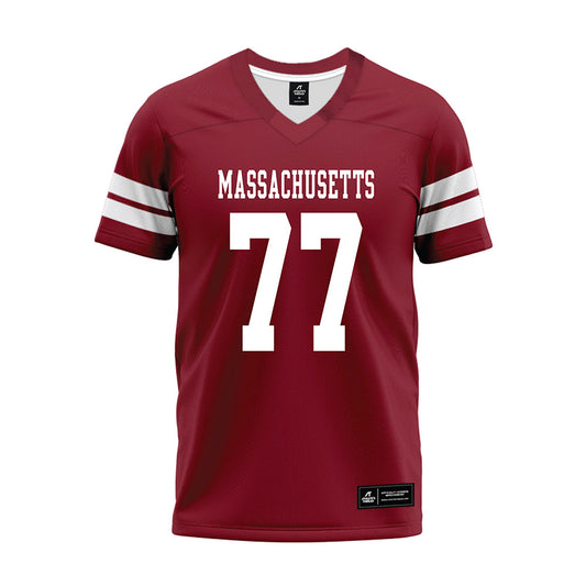 UMass - NCAA Football : Jaxon King - 2026 Burgundy Premium Football Jersey-0